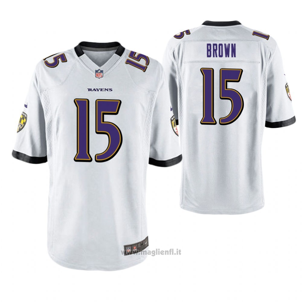 Maglia NFL Game Baltimore Ravens Marquise Brown Bianco